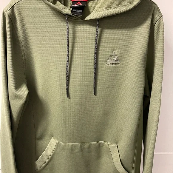 Gerry Men’s Polyester Performance Pullover Hoodie Sweatshirt Olive Green -  Sz M - Picture 4 of 10